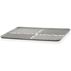 5Five Afwas afdruipmat keuken - anti-slip- rubber - grijs stip- 30 x 40 cm - Afdruiprekken