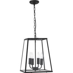 Hanglamp Lantern Noir Metaal Ø29cm Zwart