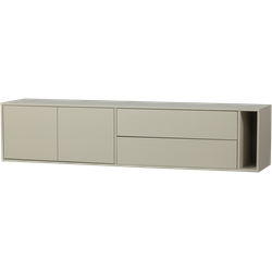 vtwonen Settle Down TV-meubel - Grenenhout - Dust - 45x200x44