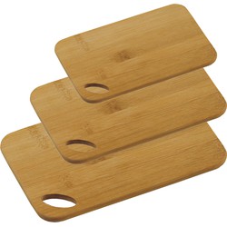 Bamboe houten snijplanken voordeel set in 3 verschillende formaten - Snijplanken