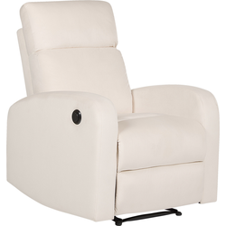 VERDAL - Relaxfauteuil elektrisch - Crème - Fluweel