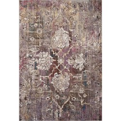 Safavieh Trendy New Transitional Indoor Geweven Vloerkleed, Bristol Collectie, BTL487, in Roze & Grijs, 122 X 183 cm