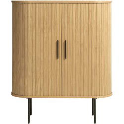 Kast Eikenhout - Naturel - 40x100x118cm - Kast Nola