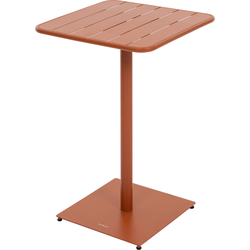 HESPERIDE HIXA Bartafel - Statafel - Hoge Tuintafel - 2 personen - Staal - 100x65cm - Amber - Oranje - PHUKET