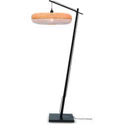 Vloerlamp Palawan - Bamboe Zwart/Wit - Ø77cm