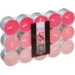 Atmosphera Geurkaars waxine/theelichtjes - 30x - rozen - 3,5 uur - geurkaarsen