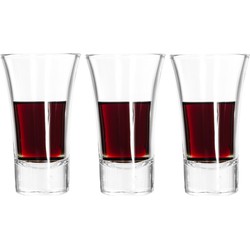 Excellent Houseware Shotglazen - set 3x - 80 ml - glas - borrelglazen - Shotglazen