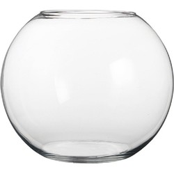 Glazen kom vaas/vazen transparant 20 x 25 cm - Vazen