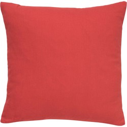 Dutch Decor JAMES - Sierkussen 45x45 cm - duurzaam katoen - effen kleur - Aurora Red - rood - Dutch Decor