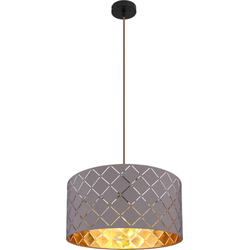 Hanglamp met roostervormige ponsen | 40 x 40 x 140 cm | Zwart | Woonkamer | Eetkamer
