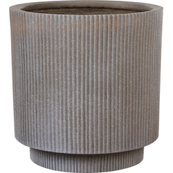 DARIA - Bloempot - Taupe - 37 cm - Kleivezels