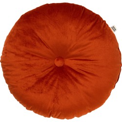 Dutch Decor OLLY - Sierkussen rond velvet Ø40 cm - Potters Clay - oranje / terracotta - Dutch Decor