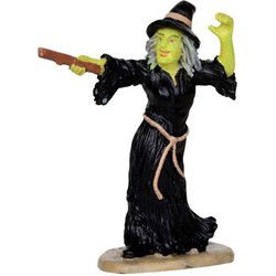 Witch casts spell