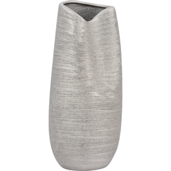 DERBE - Decoratieve vaas - Zilver - Keramiek