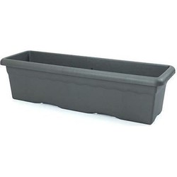 PLASTIKEN Rechthoekige plantenbak - 60 X 33 cm - Antraciet