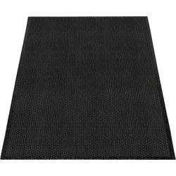 Binnen & Buitenkleed Timiso - Effen Uni - Zwart - 80x150 cm