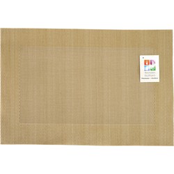 Placemats Hampton - 1x - goud - PVC - 30 x 45 cm - Placemats