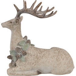 Clayre & Eef Decoratie Beeld Hert Bruin Kunststof