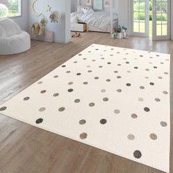Kinderkamer Vloerkleed - Ninaro - Stippen - Beige - 160x220 cm