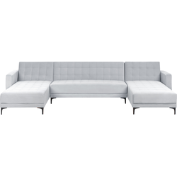 Beliani ABERDEEN - Modulaire Sofa-Grijs-Fluweel