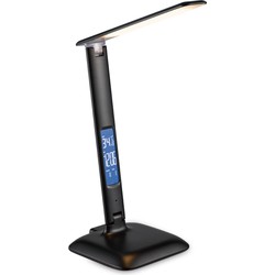 Moderne Led Bureaulamp Clock - Zwart - 26/15/33.5cm - verstelbare LED Leeslamp met schakelaar - LED geintegreerd - 6W CCT 820lm dimbaar - geschikt voor thuiskantoor, thuiswerkplek en werkruimte thuis