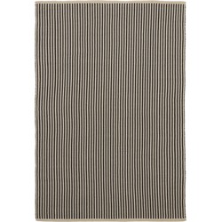 Kave Home - Tapijt Satanca van synthetische vezels met beige en zwarte strepen 160 x 230 cm