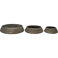 Clayre & Eef Bloempot Set van 3 Grijs IJzer