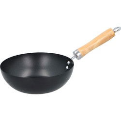 Alpina Wokpan - 20 cm - houten handvat - anti-aanbaklaag - steelwok - Steelpannen