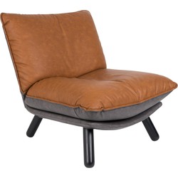 Zuiver Fauteuil Lounge Chair Lazy Sack - Kunstleer Bruin/Grijs