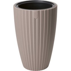 Form Plastic Plantenpot/bloempot - kunststof - taupe - 30 x 48 cm - Plantenpotten