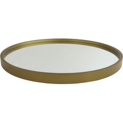 MISOU Spiegel - Rond - Goud - 40cm - Hout en glas - Wandspiegel