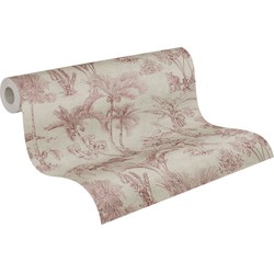 A.S. Création behang jungle-motief beige - 53 cm x 10,05 m - AS-380213