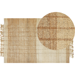 Beliani KARKIN - Gevlochten-Beige-Jute