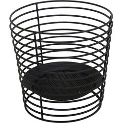 Mega Collections Vuurkorf - zwart - ijzer - D58 x H60 cm - rond - Vuurkorven
