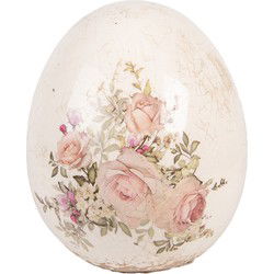 Clayre & Eef Decoratie Ei Beige Keramiek