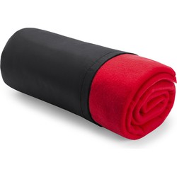 Zacht fleece plaid/dekentje/kleedje rood 120 x 150 cm - Plaids