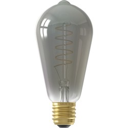 LED volglas Flex Filament Rustieklamp ST64 Titanium 220-240V 4W 136lm 1800K E27 Dimbaar - Calex