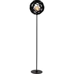 Raahe - Zwart Vloerlamp - Ø 30 cm - 1xE27