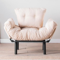 Fauteuil Nitta Single Crème