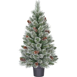 Black Box Trees Vandans Kunstkerstboom in Pot - H90 x Ø48 cm - Frosted Green