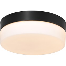 Moderne Plafonniére - Steinhauer - Glas - Modern - LED - L: 31,5cm - Voor Binnen - Woonkamer - Eetkamer - Zwart