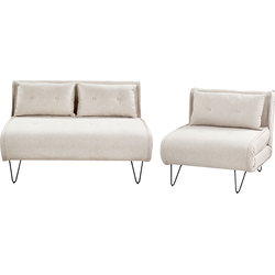 Beliani VESTFOLD - Zitgroep-Beige-Polyester