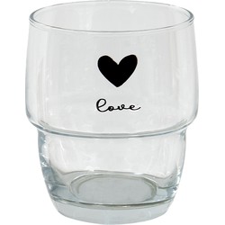 Clayre & Eef Waterglas  100 ml Glas Hart Love Drinkbeker