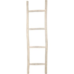 Decoratieve ladder - naturel - teak