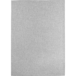 Buitenkleed IBIZA – Effen Vloerkleed –  Voor Tuin, Terras & Binnen - Grijs- 80x150 CM