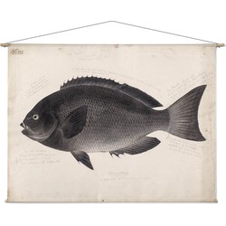 Zwarte vis - 180 x 130 cm