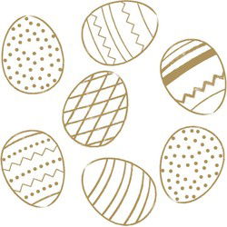 Duni Servetten Golden Eggs 3-laags 33x33cm