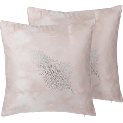 Beliani SILENE - Sierkussen-Roze-Polyester