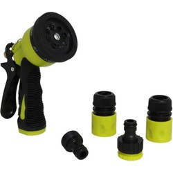 Pro Garden Tuinsproeier set 4-delig - broeskop/sproeipistool met aansluitstukken - 16 cm - Broeskoppen