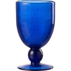 Wijnglas | glas | blauw | 9x9x (h)15 cm